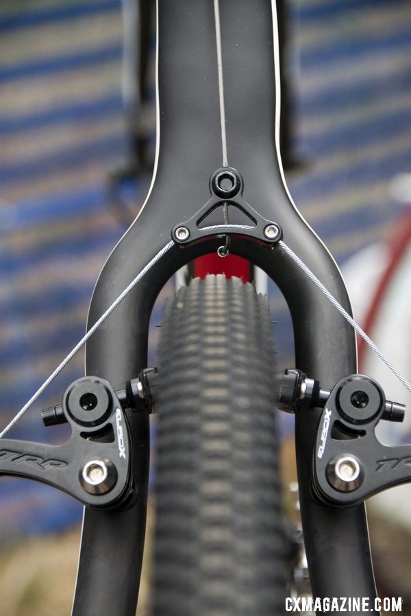 Rear triangle on the cantilever-equipped 2013 BH Bikes RX Team carbon cyclocross bike. © Cyclocross Magazine