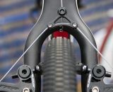 Rear triangle on the cantilever-equipped 2013 BH Bikes RX Team carbon cyclocross bike. © Cyclocross Magazine