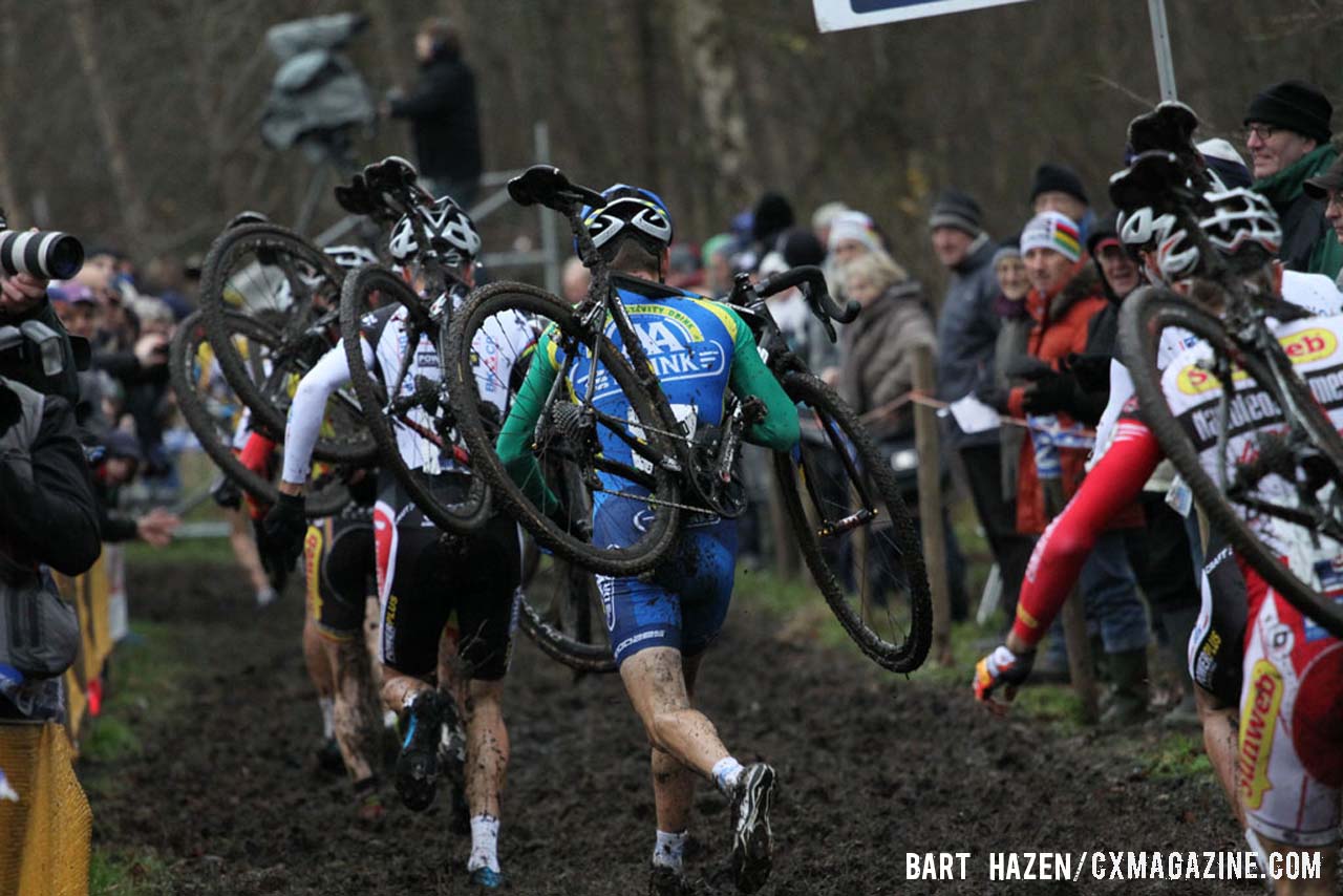 Zdenek Stybar (Omega Pharma-QuickStep) made an appearance at Essen, finishing in eight place. © Bart Hazen / Cyclocross Magazine