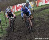 Sanne Cant, Helen Wyman and Nikki Harris battled it out for podium positions. © Bart Hazen / Cyclocross Magazine