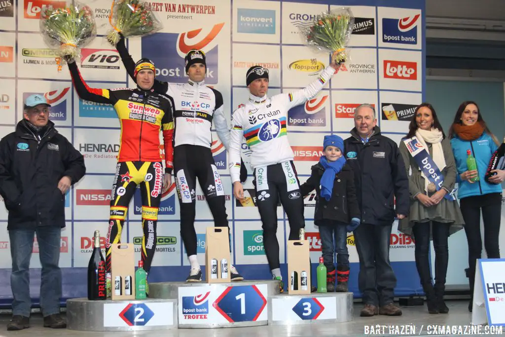 The Podium: Niels Albert, Klaas Vantornout, Sven Nys © Bart Hazen