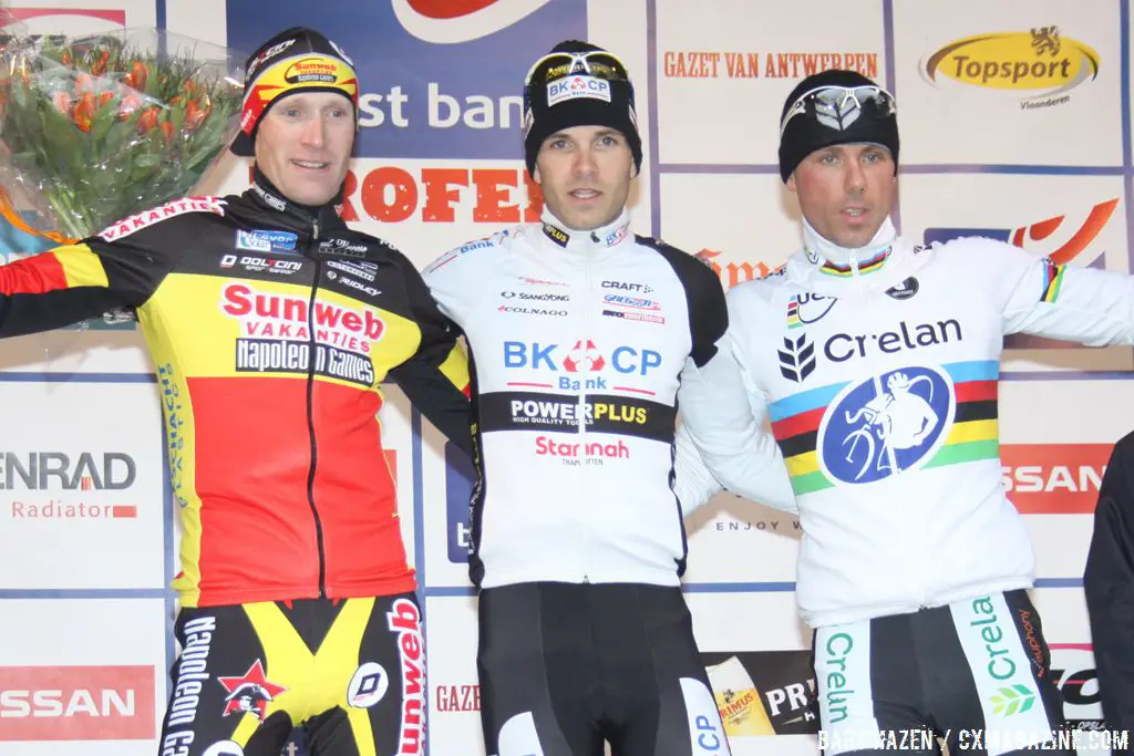 The Podium: Niels Albert, Klaas Vantornout, Sven Nys © Bart Hazen