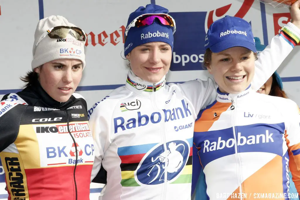 The Podium: Marianne Vos, Sanne Cant, and Sanne van Paassen © Bart Hazen