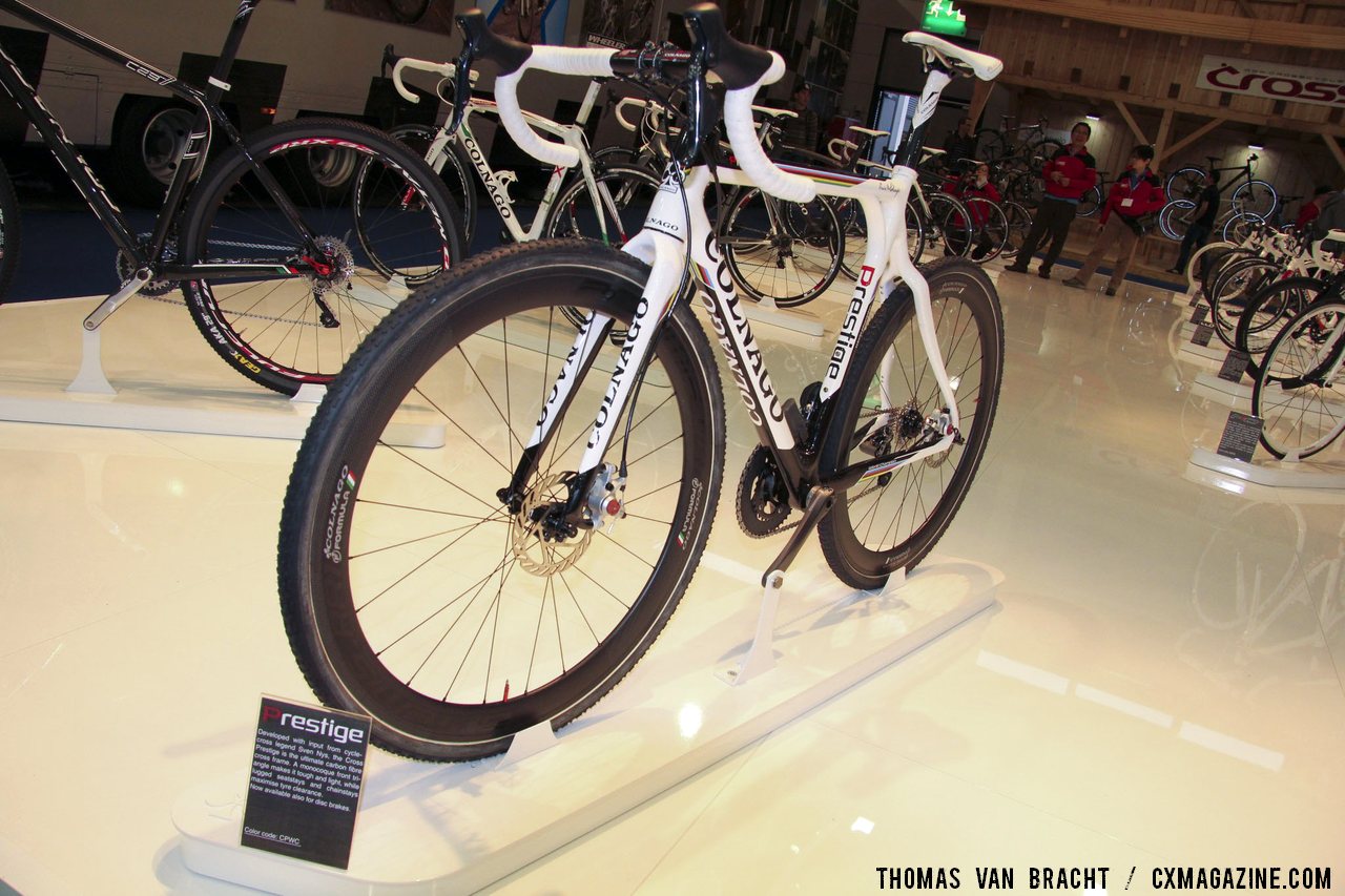 Colnago Prestige Disc CX bike, complete with carbon tubular wheels, Ultegra Di2 and Avid BB7 brakes. ©Thomas van Bracht