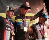 Powers, Nys and Kabush on the podium at Cross Vegas 2013. © Nathan Hofferber / Cyclocross Magazine