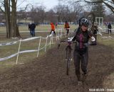 Catherine Moore (The Spokesman) keeping her bike clean (and light) for at least a few turns.   ©Brian Nelson