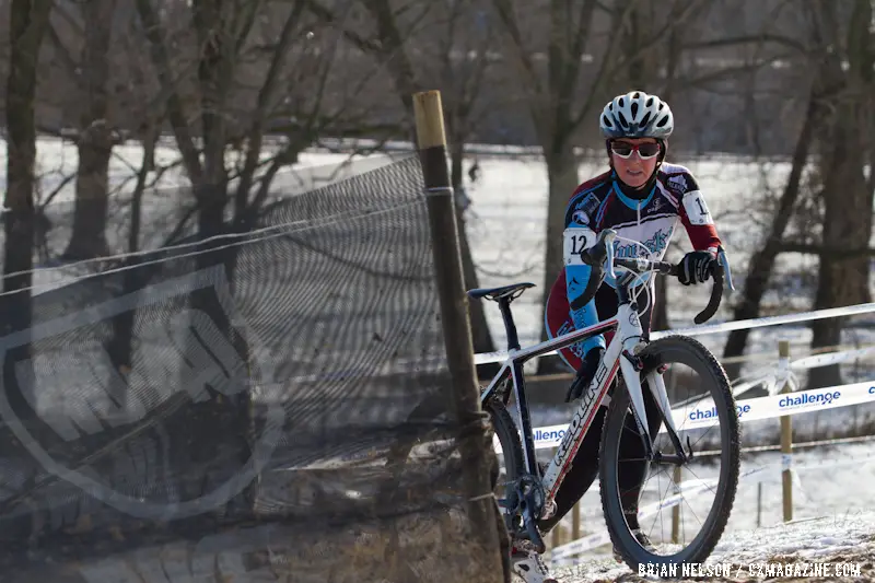 Susan Prieto (Blue Sky Velo) battled conditions and an incredably strong field of racers.