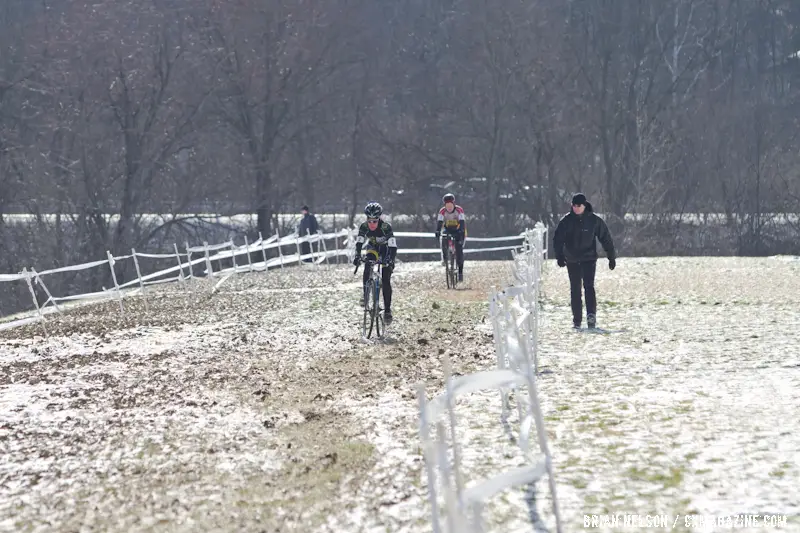 Dierdre Garvey getting tossed around by the frozen ground.   Â©Brian Nelson