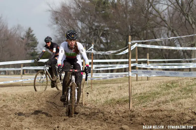 Alyssa Severn (My Wife Inc) on the only dry section of the course.   Â©Brian Nelson