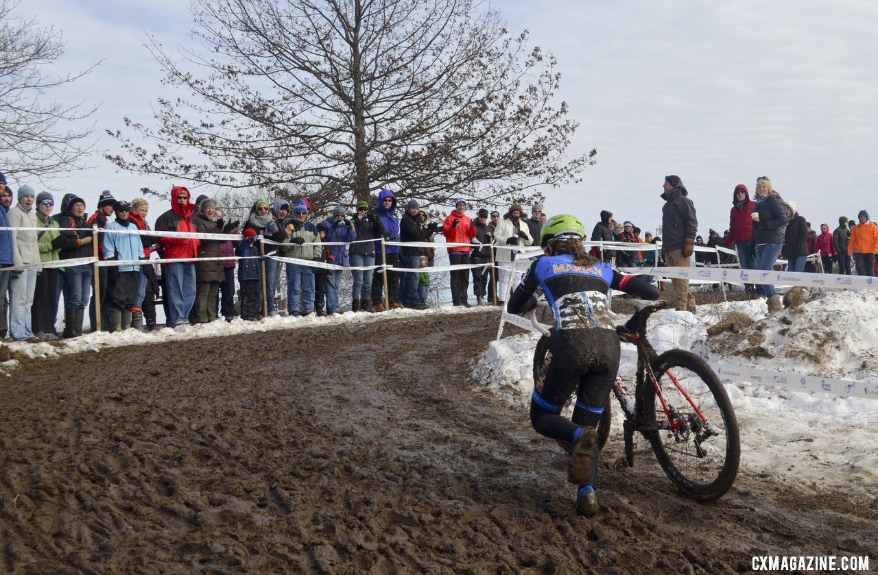 Antonneau flying the Marion colors on Saturday to win the D1 title.  © Cyclocross Magazine