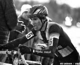 Zach McDonald runs into the pit at the 2013 Cyclocross National Championships.© Meg McMahon