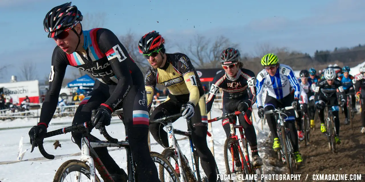 Jeremy Powers started fast but quickly fell back as soon as the race hit the dirt. © Focal Flame Photography