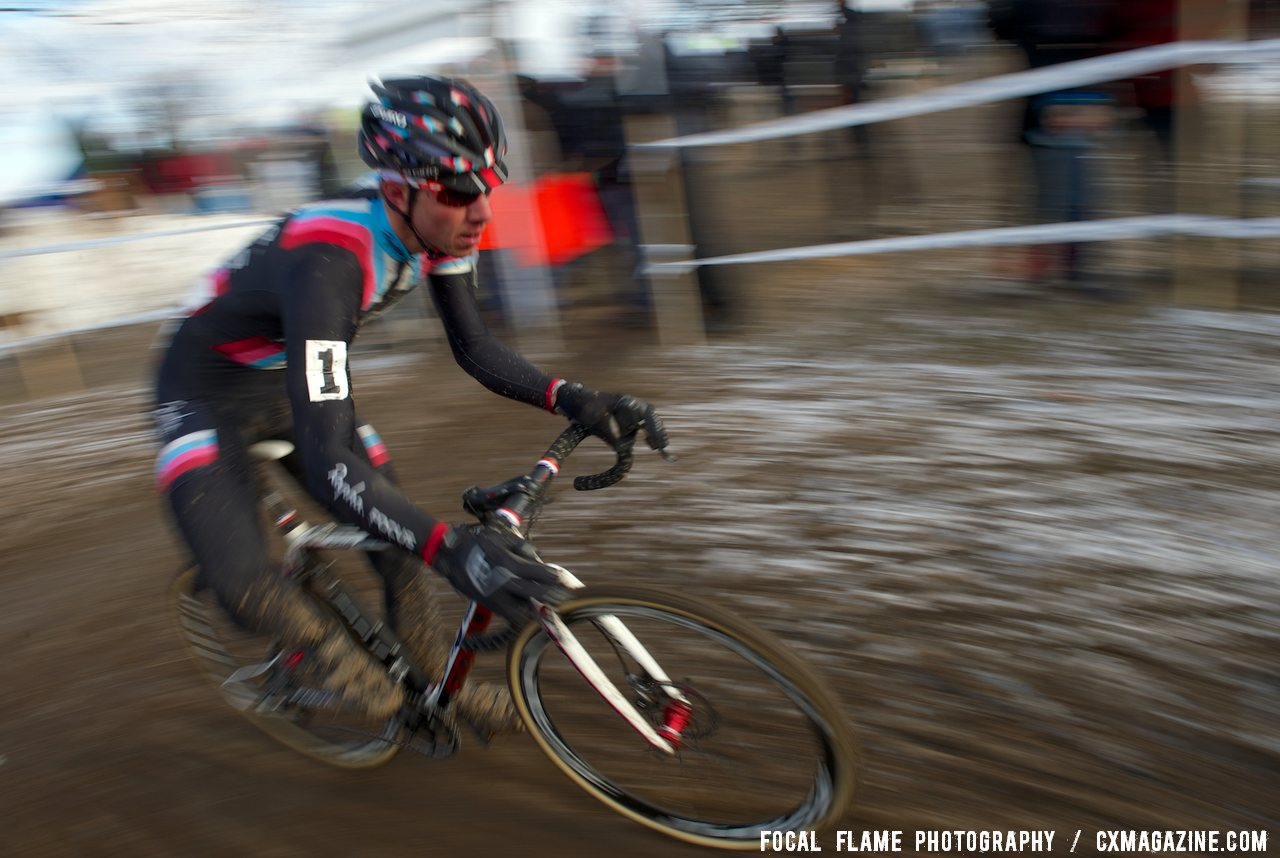 Powers found his legs late to surge through the field and secure a 6th place. Elite Men. 2013 National Championships. © Focal Flame Photography