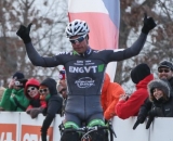 Page returns to the top step of the podium with his fourth title in the Elite Men at Cyclocross Nationals. © Meg McMahon