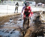 Redline's Logen Owen raced to a commanding win in his prep for Worlds. Junior Men 17-18, 2013 Cyclocross National Championship. © Meg McMahon