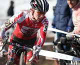 Redline's Logen Owen raced to a commanding win in his prep for Worlds. Junior Men 17-18, 2013 Cyclocross National Championship. © Meg McMahon