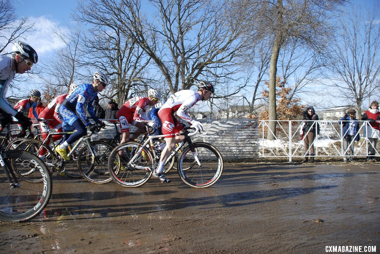 Owen led wire to wire. A pile-up happened shortly after the start.  © Cyclocross Magazine