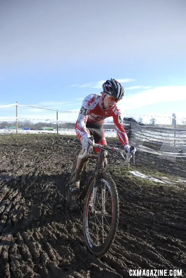 Owen in the clear on lap 1. Junior 17-18 men, 2013 Cyclocross National Championships. © Cyclocross Magazine