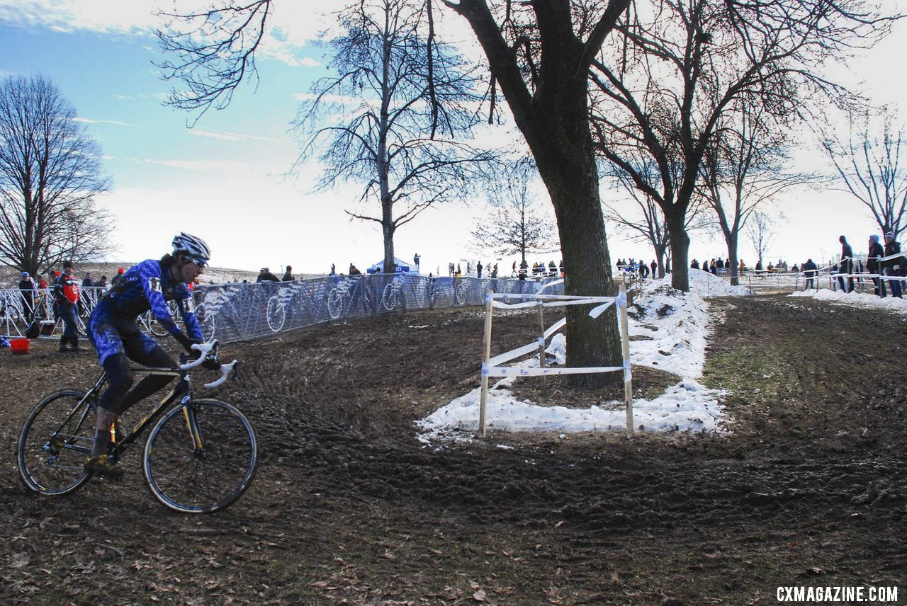 Curtis White with a strong ride to finish second. Junior 17-18 men, 2013 Cyclocross National Championships. © Cyclocross Magazine