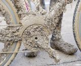 Gunner Dygert's mud-covered bike. Junior 17-18 men, 2013 Cyclocross National Championships. © Cyclocross Magazine