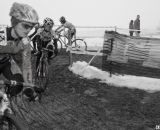 Junior Women's fields weren't huge, but the racing was as serious as with any group. © Cyclocross Magazine