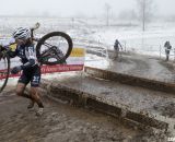 Ellen Noble with a 10 second gap on lap 1. © Cyclocross Magazine