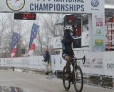 Ellen Noble was jubilant with her victory in the 17-18 Junior Women's race. © Cyclocross Magazine