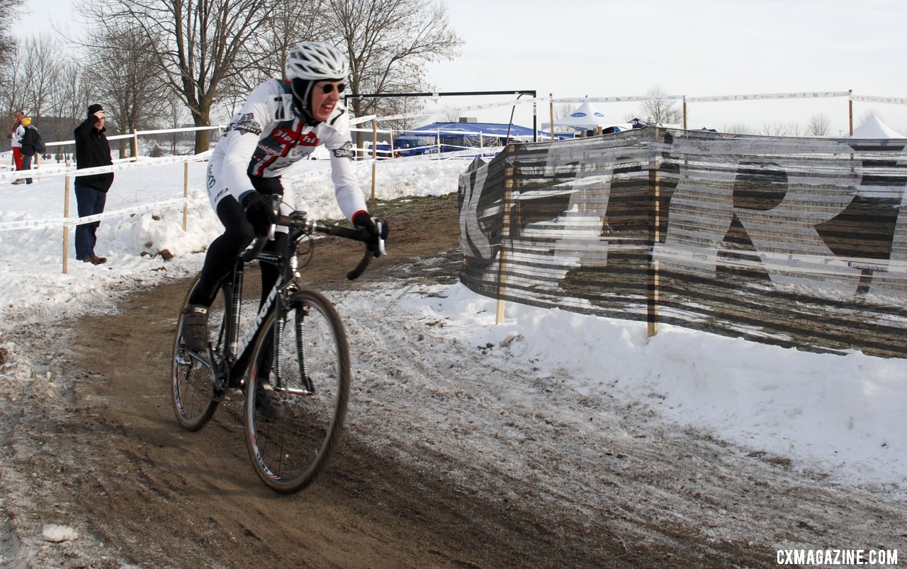 Charles Townsend from MN took control of the 60-64 race. 2013 Cyclocross National Championships. ©Cyclocross Magazine