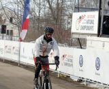 Frederic Schmid with time to celebrate his 70+ win. 2013 Cyclocross National Championships. ©Cyclocross Magazine