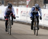 Pizzini pipping Rollins for the 65-69 win. 2013 Cyclocross National Championships. ©Cyclocross Magazine