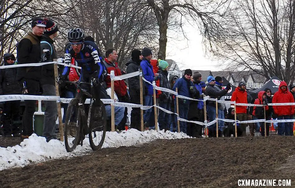 Stephen Cummings got creative to find fast lines. Masters 30-34. 2013 Cyclocross National Championships. © Cyclocross Magazine