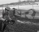 Justin Robinson, former Worlds team member, closed fast for a 2nd place. Masters 35-39, 2013 Cyclocross Nationals.© Cyclocross Magazine