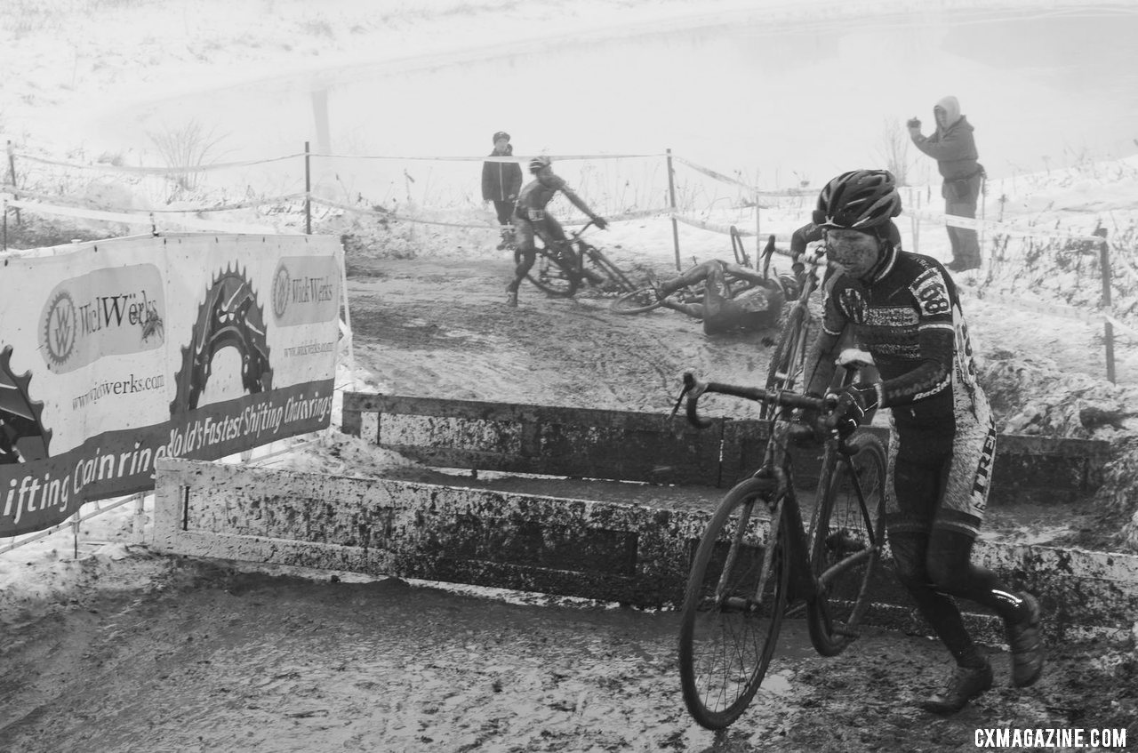 Fog, mud, ice, snow, crashes. Epic, if we can use that overused word.  © Cyclocross Magazine