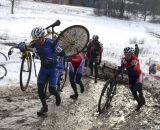 Defending champ Curley took an ealry lead. Masters 55-59, 2013 Cyclocross National Championships. ©Cyclocross Magazine