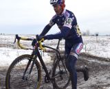 Henry Kramer led for much of the race but dropped a chain and couldn't contest the sprint.  ©Cyclocross Magazine