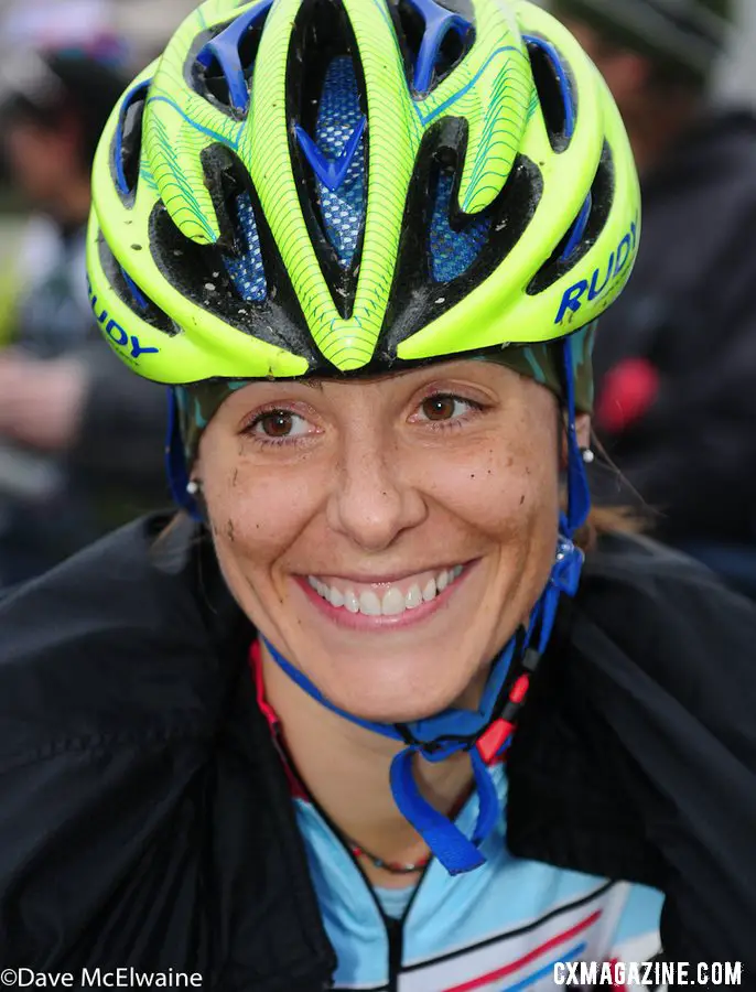 All smiles until the pain and mud hit. Masters Women 30-34. 2013 Cyclocross Nationals. © Dave McElwaine