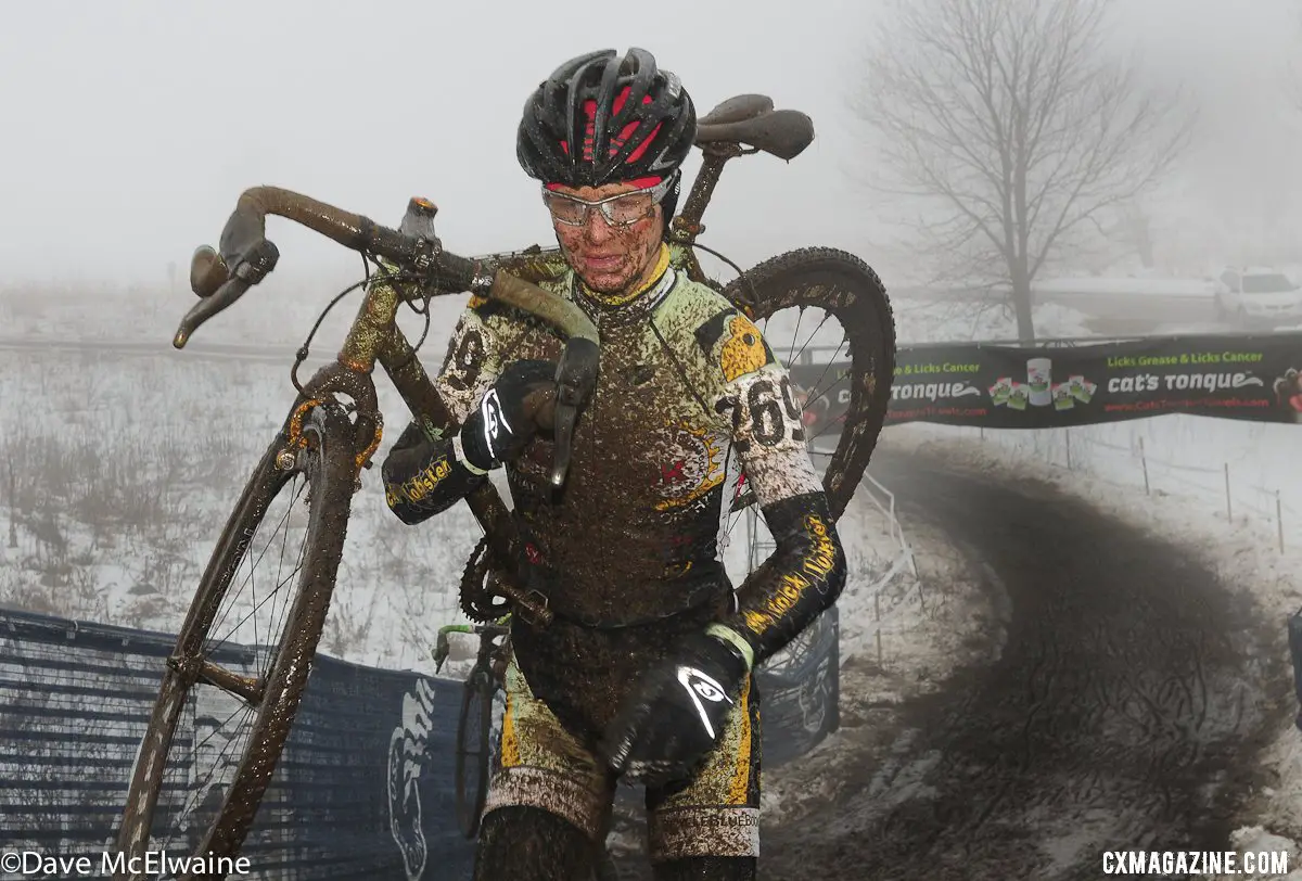 Ellen Sherrill would finish just off the podium in 6th. Masters Women 30-34. 2013 Cyclocross Nationals. © Dave McElwaine