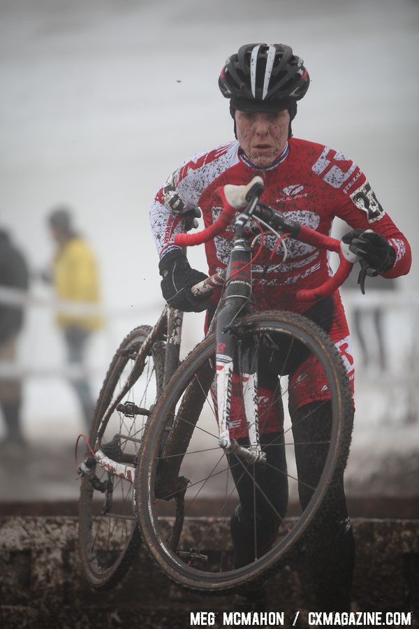 Studley was patient but took control quickly. Masters Women 30-34, 2013 Cyclocross Nationals. © Meg McMahon
