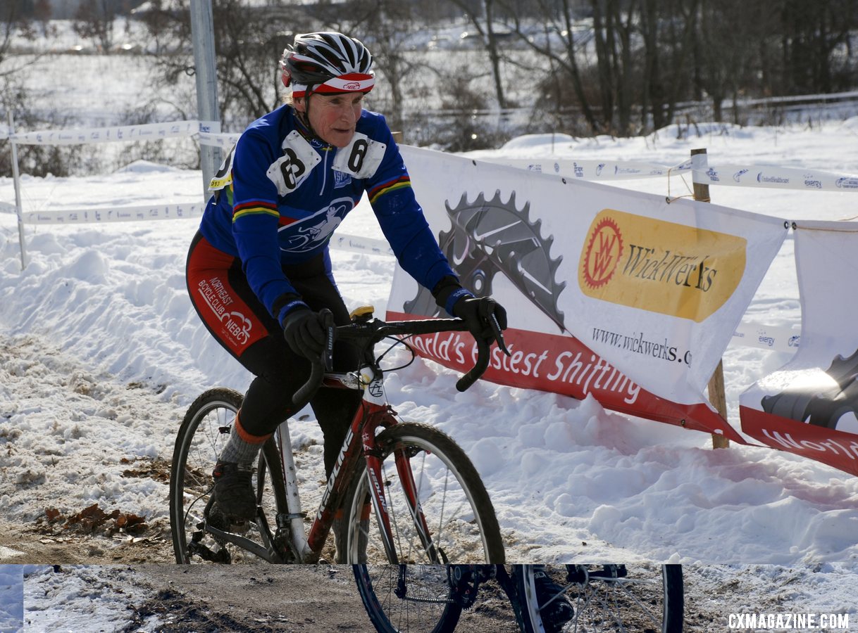 The ageless Julie Lockhart wins everything she enters. 2013 Cyclocross National Championships. ©Cyclocross Magazine