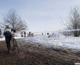 Ostenso alone in the lead of the 60-64 race. 2013 Cyclocross National Championships. ©Cyclocross Magazine