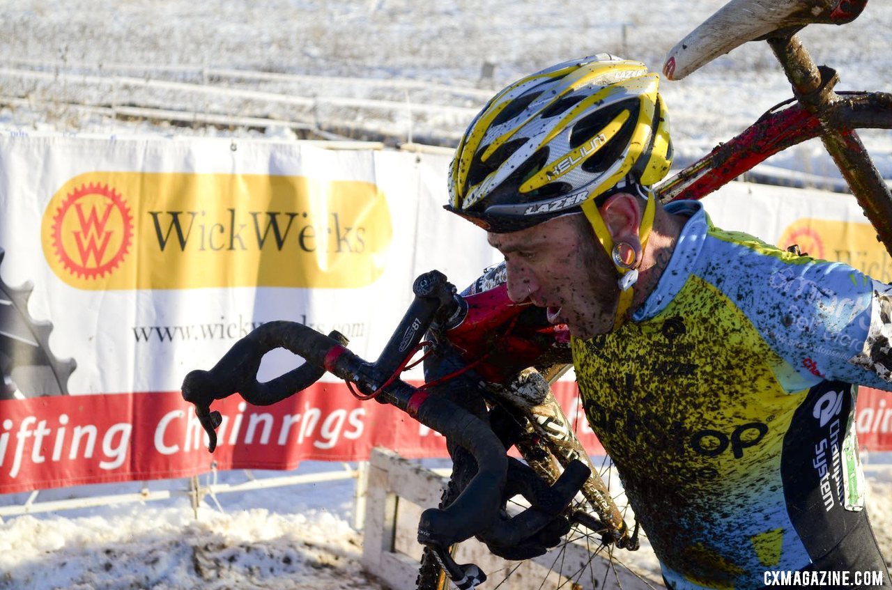 Adam Myerson adds a singlespeed podium to his lengthy resume. © Cyclocross Magazine