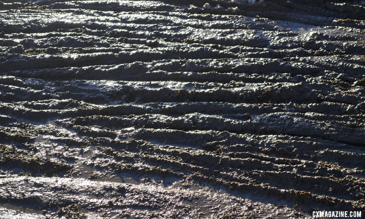 Typical Nationals conditions - mud, ice, ruts, snow.  © Cyclocross Magazine