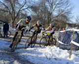 Bradford's teammate Scott Chapin leading the chase of the leaders. © Cyclocross Magazine