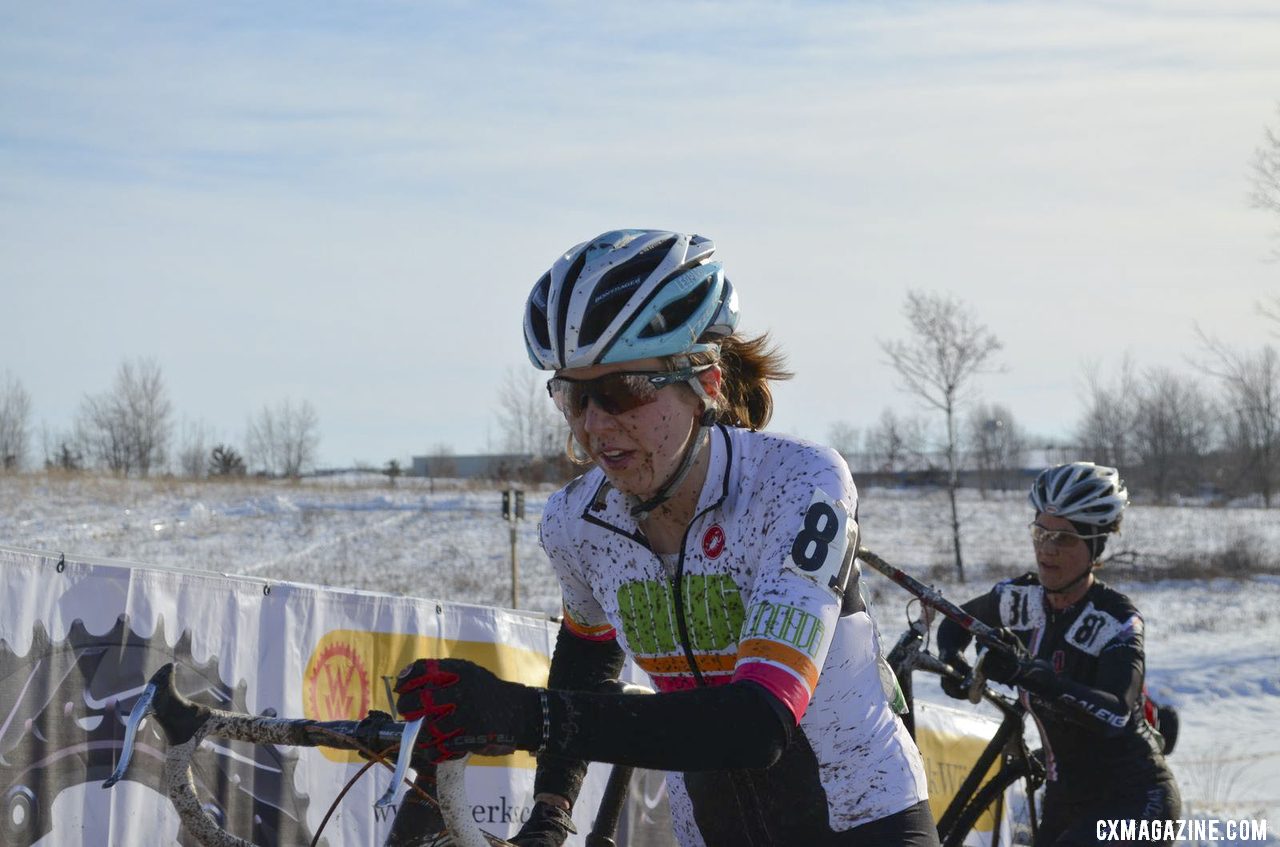 Madison local Mber Markey finished third in the Singlespeed Women\'s race. © Cyclocross Magazine