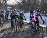 Studley leads the small field of 16 Singlespeed Women. © Cyclocross Magazine