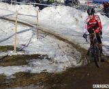 Kari Studley off to an early, big lead. Singlespeed Women. © Cyclocross Magazine