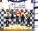 2013 Singlespeed Women's podium: Studley, Noble, Markey, Dowidchuk, and Sherrill. © Cyclocross Magazine