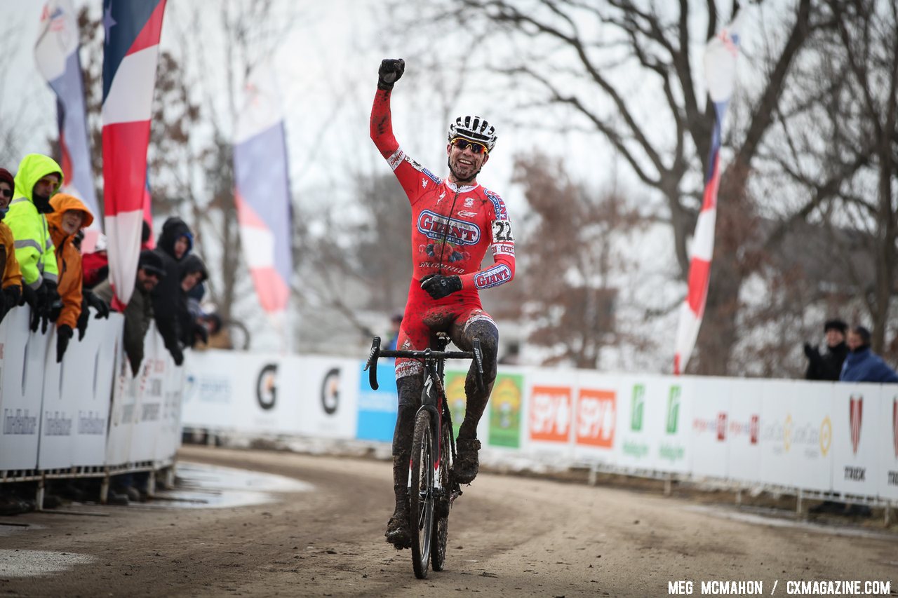 Eckmann with a commanding win in the U23 Men\'s race. 2013 National Championships. © Meg McMahon