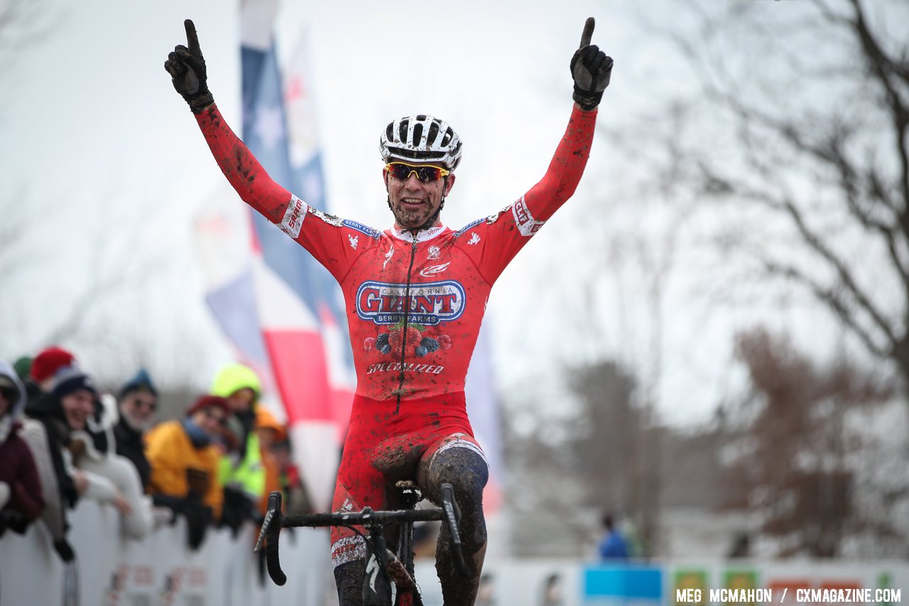 Eckmann with a commanding win in the U23 Men\'s race. 2013 National Championships. © Meg McMahon