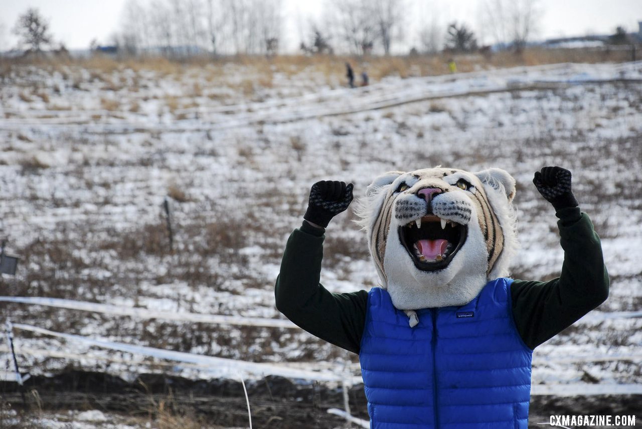 This fan found a good way to stay warm. U23 Men, 2013 Cyclocross National Championships. © Cyclocross Magazine